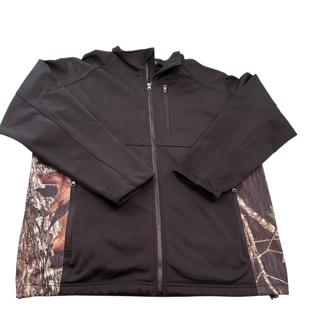 Tag Outdoors Clothing Lightweight Mens Size L Jacket Black And Camo - Picture 2 of 7